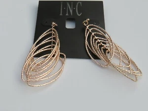 Inc Rose Gold Tone Drop Dangle Earrings - New - Picture 1 of 1