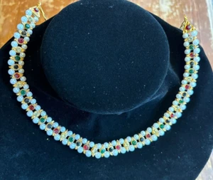 UK BESTSELLER S1 VERGOLDET INDISCH PAKISTANISCH ATEMBERAUBENDES PAAR PERLEN PAYAL RGBW - Bild 1 von 1