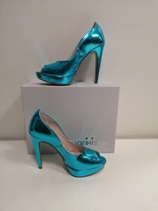 Made in Italia Mujer Tacones Altos Talla 38 EU/5 UK Azul Cielo Interior 100% Cuero - Imagen 1 de 12