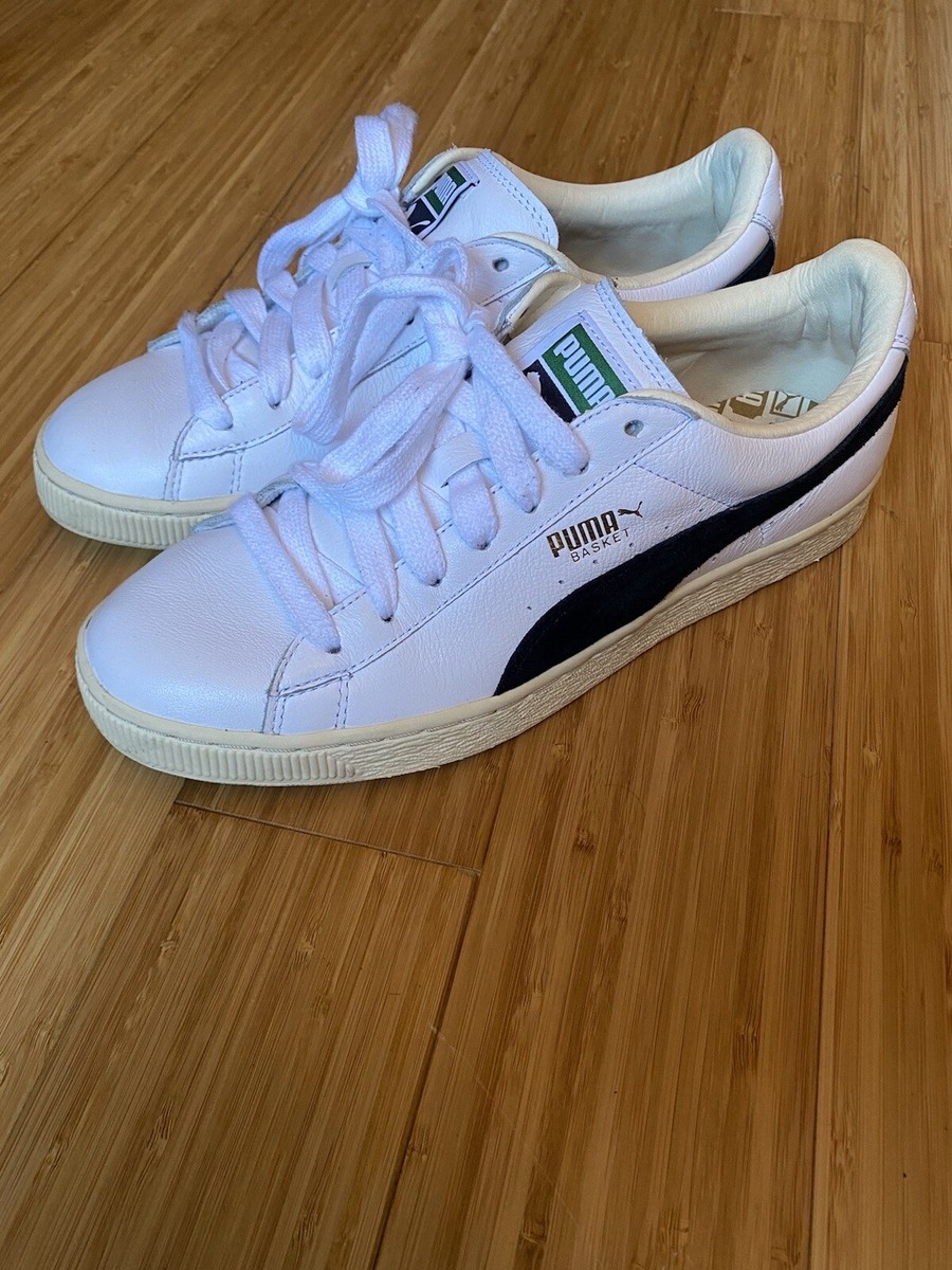 Tenis Puma Basket Vintage Snake Hombre Blancas Azules Para