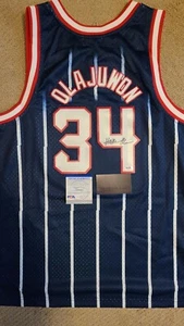 Hakeem Olajuwon 🚀 Signed M&N Rockets Autographed NBA Jersey PSA - Picture 1 of 8