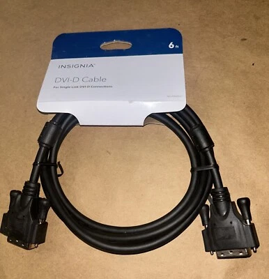 Insignia DVI-D Cable Digital Video Connection Black 6 Ft NS-PI06501 - Image 1 of 3