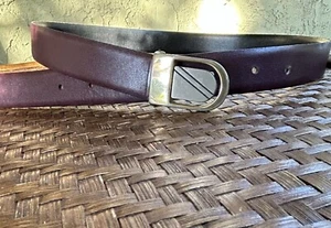 Cinturón de colección años 70 para hombre caoba oscura hebilla de latón 26-32’ - Imagen 1 de 6