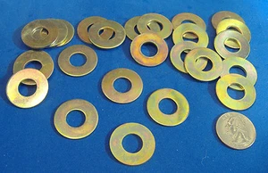LOT OF 25 USS 3/8" GRADE 8 YELLOW ZINC FLAT WASHERS - Picture 1 of 1