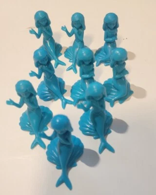 9 Мини бирюзовый русалка вечеринки пользу Crafting торт Topper фигурки - Изображение 1 из 2