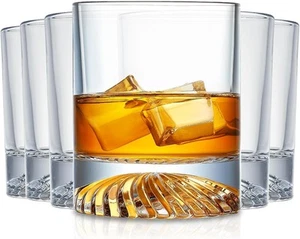 Hand Blown Crystal Old Fashioned Whiskey Glasses Rocks Glasses Drinking Cockt... - Picture 1 of 6