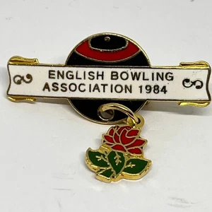 English Bowling Association 1984 Enamel Lapel Pin Badge Sport Bowls England UK - Picture 1 of 2