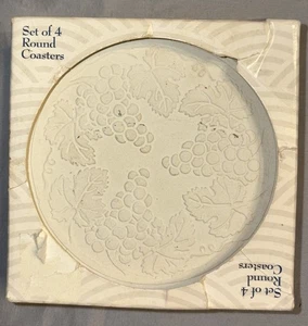 Cornerstone Grapevine Round Stone Set Of 4 Coasters - Picture 1 of 7