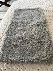 West Elm Cozy Faux Shearling Pillow Cover 12x21 Lumbar Silver - Picture 1 of 4