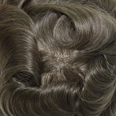 Sistema de Reemplazo de Cabello Humano Toupee Para Hombres Mono Poli con Gasa Pelo 30MM Foto 1 de 4