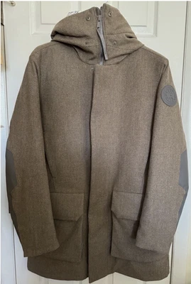 Canada Goose Branta Parka Men’s Large Loro Piana Storm System Wool Hooded Coat - Image 1 of 4