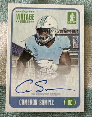 2021 Onyx Vintage Auto Blue Ink /400 Cameron Sample #FACS Auto - Image 1 of 2