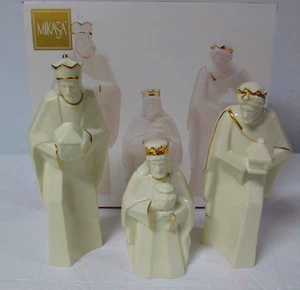 Mikasa Holy Night Nativity Wisemen Figurines Fine Porcelain Set of 3 W/BOX - Picture 1 of 7