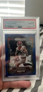 *Pop 1* 2024 Panini Prizm DP Rated Prospect Carson Beck #130 Blue Ice /99 PSA 10 - Picture 1 of 2