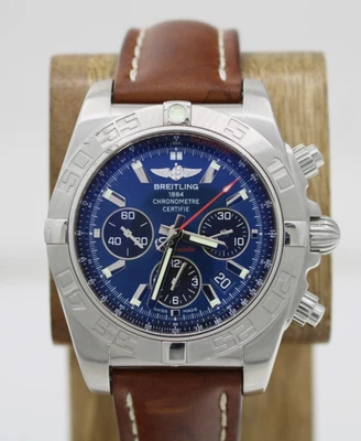 Breitling Chronomat Automatic Chronograph 44mm Blue Dial Men's Watch AB0110 - Image 1 of 4
