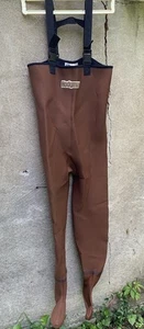 Hodgman Lakestream Comfort Plus Brown Neoprene Chest Waders Fly Fishing Size XL - Picture 1 of 12