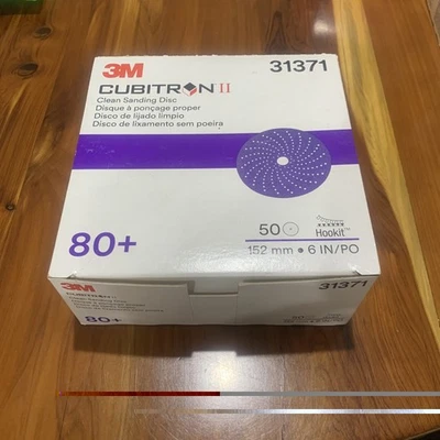 Gancho de lijado limpio 3M 31371 CUBITRON II DISCO 6" 80+ grano 50/caja Foto 1 de 3