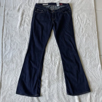 X2 Brand Womens Denim Jeans Slim W10Low Rise Flare Leg | US 12 Long | Dk Blue - Image 1 of 4