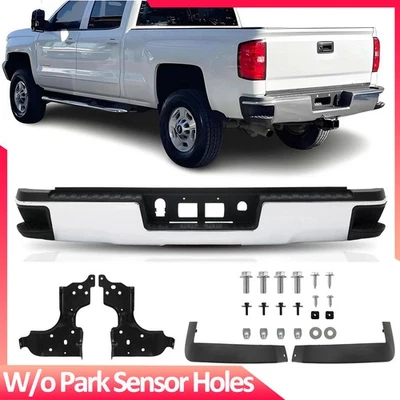 Conjunto de parachoques trasero apto para Chevy Silverado GMC Sierra 2500 3500 HD 2015-2019 Foto 1 de 4