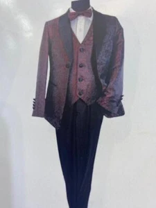 Kid Boys SLIM FIT Formal Bridal 5 Pcs Set Suit size 4-20  HUNTER/GREEN/BLACK - Picture 1 of 1