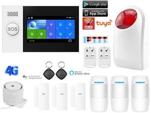 T52 WiFi+US/EU 4G Tuya APP Wireless Home Security Alarm System+Strobe Light+RFID - Picture 1 of 20