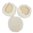 3 Pack Lambs Wool Buffing Pads for Car Polisher 7 inch Size Premium Quality