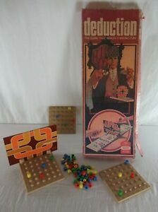 Deduction Plastic Board Game Ideal Toy Corp 1976 Vintage