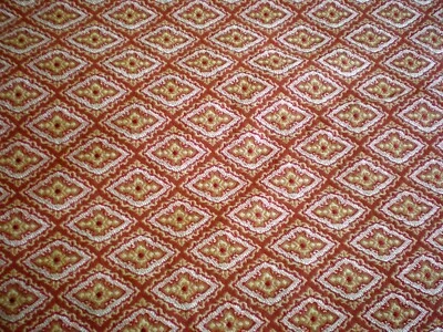 ROBERT ALLEN RED YELLOW DRAPERY FURNITURE UPHOLSTERY FABRIC BY THE YARD 54.5"W - Image 1 of 4