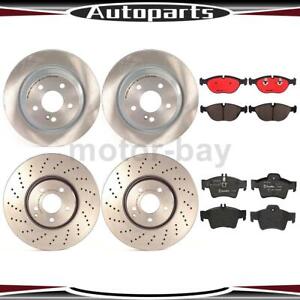 Front Rear Brake Pads and Rotors Fits Mercedes-Benz S430 4.3L 2005 2004 2003