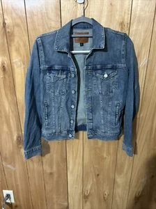 Lucky Brand Denim Jacket The Tomboy Trucker Sz Small Western Rodeo Biker - Picture 1 of 19