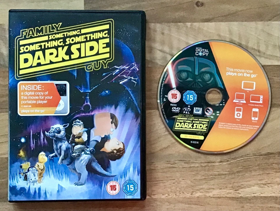 FAMILY GUY "SOMETHING SOMETHING SOMETHING DARKSIDE" DVD - STAR WARS PARODY - Image 1 of 3