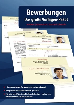 Bewerbungen - Das große Vorlagen-Paket - Bewerbungsvorlagen für Word & InDesign - Bild 1 von 4