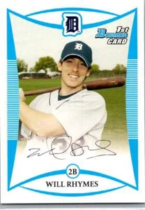 Will Rhymes #BP108 2008 Bowman Prospects Detroit Tigers - Picture 1 of 2