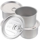  4 pièces pot à biscuits en aluminium conservation des aliments récipient à collations canette chat rond