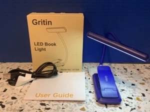 Gritin 19 LED-C Rechargeable Dark Blue Book Light - Picture 1 of 4