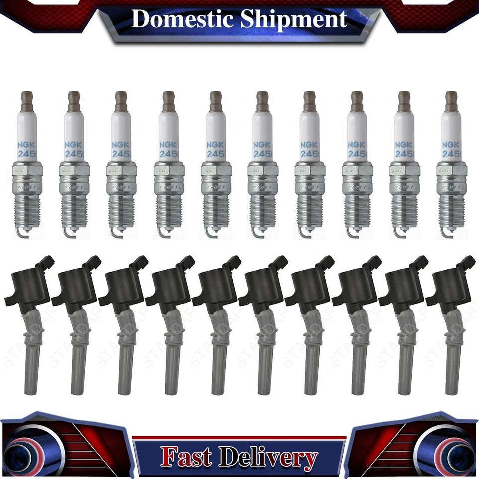 Vela de ignição 20X NGK padrão bobina de ignição para 2000-2005 Ford Excursion - Imagem 1 de 4