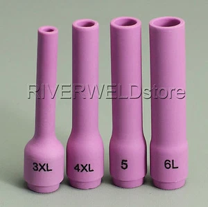 TIG KIT Extra Long Alumina Nozzle 796F74~79 Fit TIG Torch PTA SR WP-9 20 25, 4PK - Picture 1 of 7