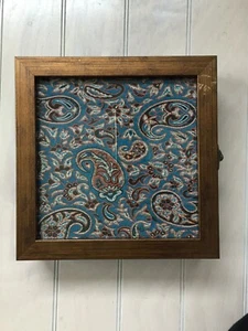 Authentic Handcrafted wooden jewelry box Square with Design - Picture 1 of 7