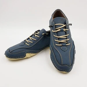 Nuove scarpe SALKIN BAREFOOT uomo US 9,5 EU 43 blu cobalto guida leggera - Foto 1 di 17