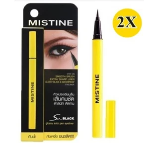 2X Mistine So Black Glossy Auto Pen Eyeliner Waterproof Long Lasting Sharp 1g. - Picture 1 of 10
