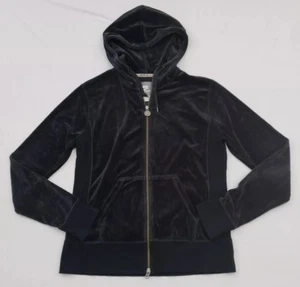 Chaqueta con capucha Nike Sportswear para mujer grande de terciopelo negro con cremallera completa - Imagen 1 de 7