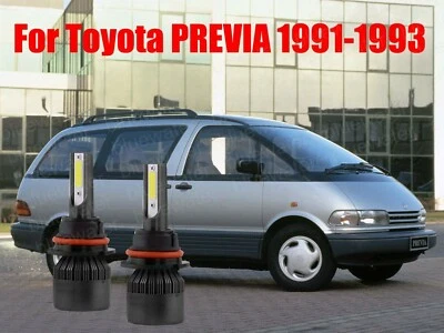 LED PREVIA 1991-1993 Headlight Kit 9004 HB1 6000K White Bulbs High-Low Beam - Image 1 of 4