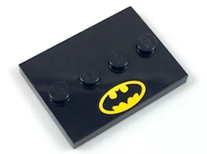 LEGO 3x4 Piastrella Piastra 4 Borchie al Centro Logo Batman Minifigure Stand NUOVO RARO! - Foto 1 di 1