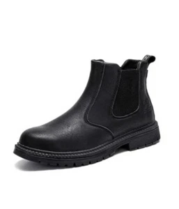 Mens Steel Toe Spiez Chelsea Safety Boots Non-Slip Waterproof Welding Black - Picture 1 of 15