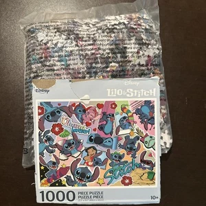 Disney Lilo and Stitch Jigsaw Puzzle UK Ohana Forever! 1000 Pieces New No Box - Picture 1 of 3