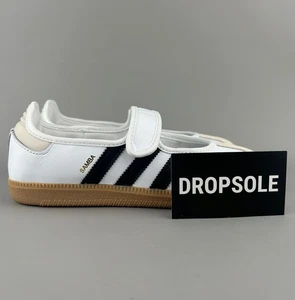 Women's Adidas Samba Jane | Size 6.5 | White / Black | JR1402 - Picture 1 of 6