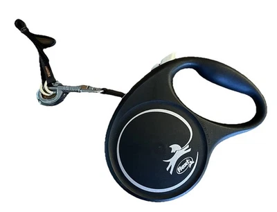 Correa clásica retráctil Flexi negra nueva sin etiquetas 16 pies Foto 1 de 4