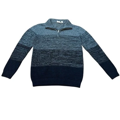 Para hombres Talla M Seto Negro Gris Cuello Redondo Tejido Suave Suéter Algodón Cremallera Camisa Mediana Foto 1 de 4