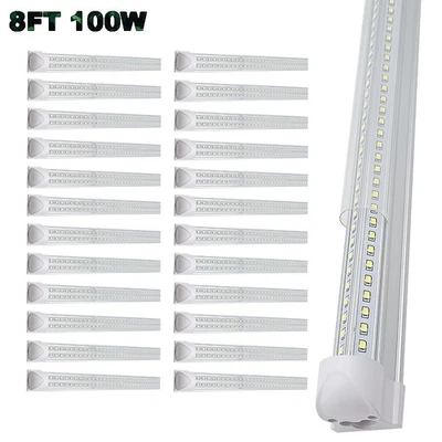 25Pack 8FT 100W LED Garage Lights 8 Foot Led Tube Lights Led Shop Light Fixture - Image 1 of 4