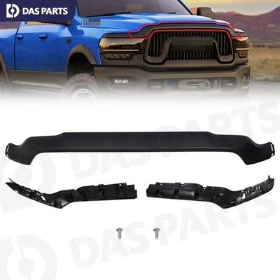 Front Upper Bumper Grille Molding Matte Black For Dodge RAM 2500 3500 2019-2024 Foto 1 de 4